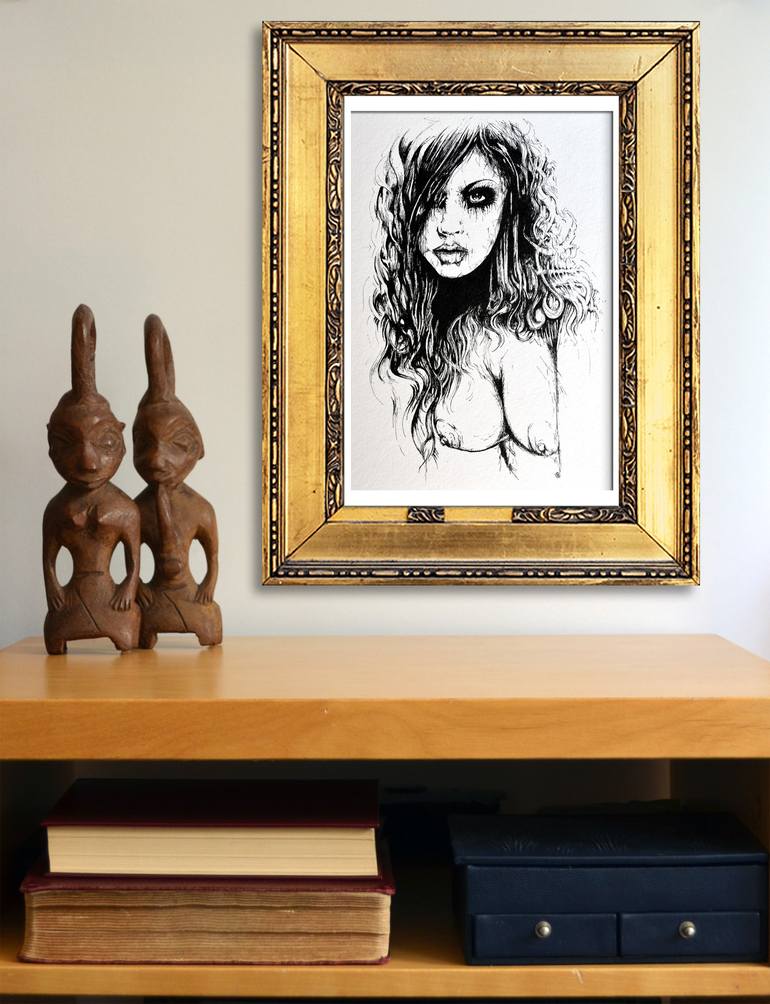 Original Illustration Nude Drawing by Jakub DK