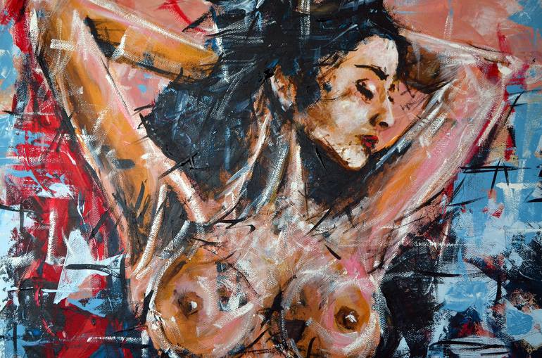 Original Portraiture Nude Painting by Jakub DK