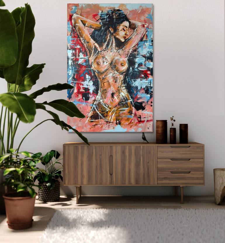 Original Portraiture Nude Painting by Jakub DK