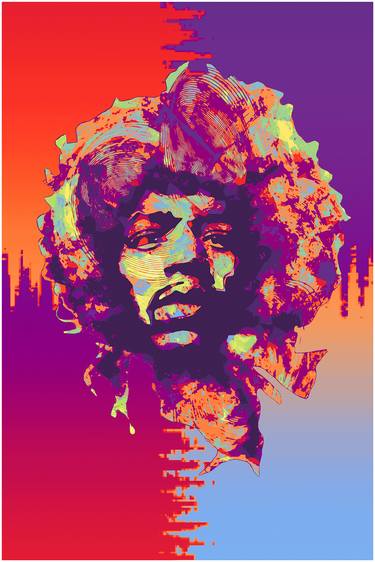 Jimi Hendrix - Modern Poster 2 Stylised Art thumb
