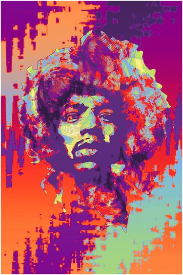 Jimi Hendrix - Modern Poster 3 Stylised Art thumb