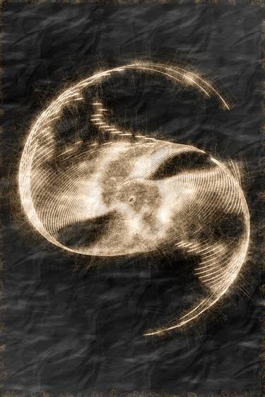 Vibrations Golden Circle - Large Modern Abstract Art thumb