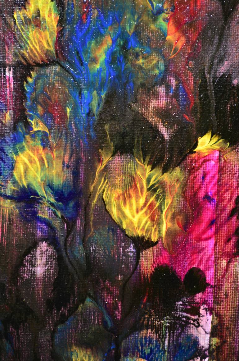 Original Abstract Floral Painting by Jakub DK