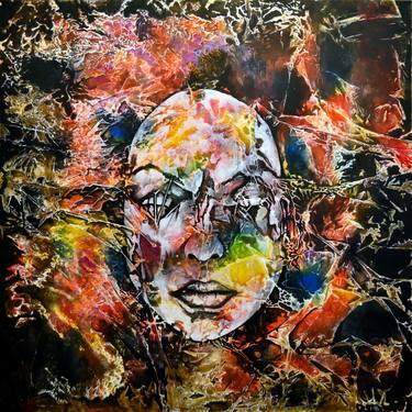 Broken Dreams - X Large Abstract Painting on Canvas Ready to Hang thumb