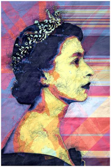 Queen Elizabeth II - Pop Art Modern Art No: 5 - Limited Edition of 50 thumb