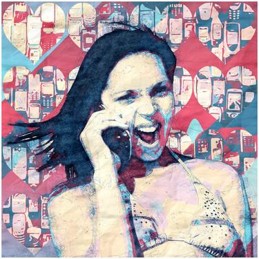 I Just Called To Say I Love You - Pop Art Modern Poster Stylised Art No:5 - Limited Edition of 50 thumb