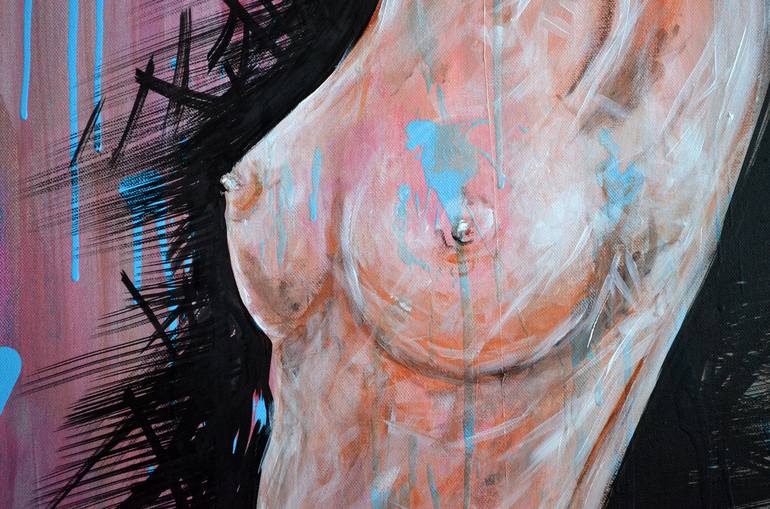 Original Abstract Nude Painting by Jakub DK