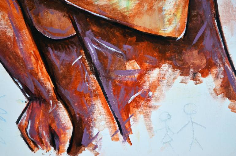 Original Abstract Nude Painting by Jakub Dk