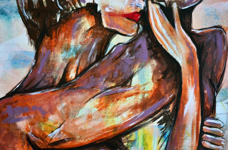 Original Abstract Nude Painting by Jakub DK