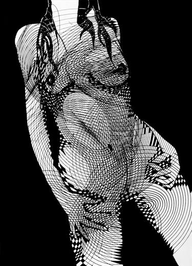 Original Minimalism Nude Drawings by Jakub DK