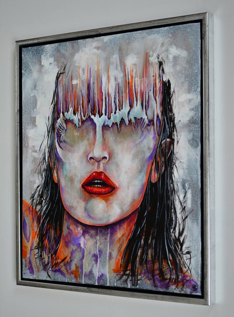 Original Abstract Expressionism Portrait Painting by Jakub DK