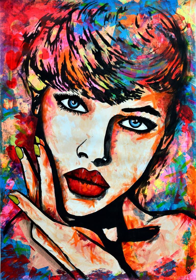 Original Figurative Women Paintings by Jakub Dk