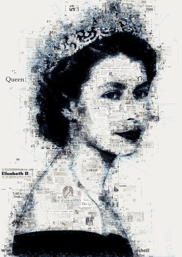 Queen Elizabeth II - Coronation Jubilee Newspapers Collage thumb