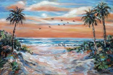 Original Impressionism Beach Paintings by Linda Olsen