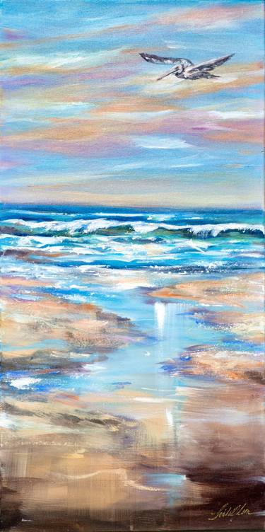 Original Impressionism Beach Paintings by Linda Olsen