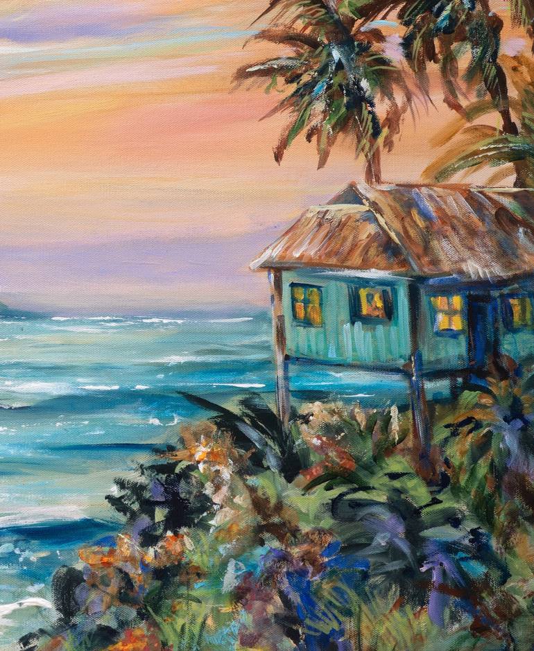 Original Impressionism Seascape Painting by Linda Olsen