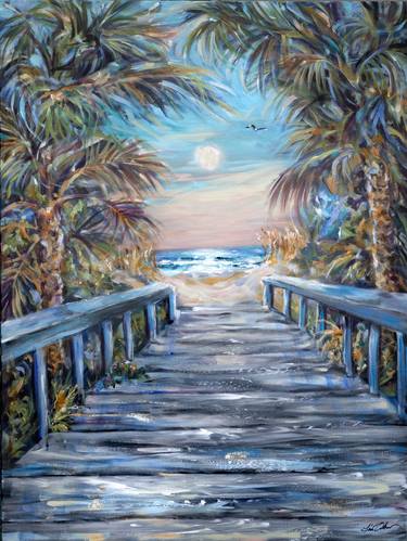 Original Impressionism Beach Paintings by Linda Olsen