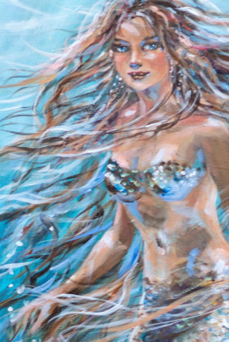 Original Impressionism Fantasy Painting by Linda Olsen