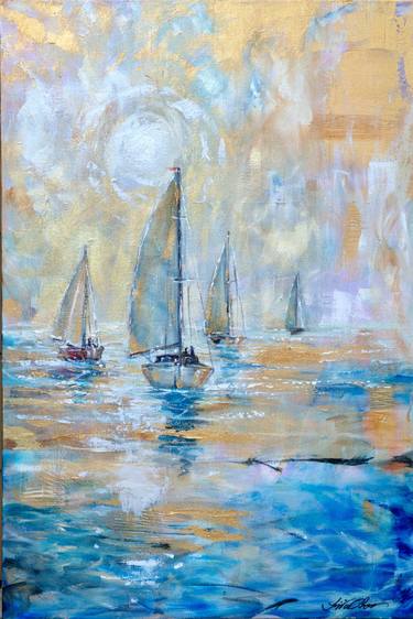 Original Impressionism Seascape Paintings by Linda Olsen