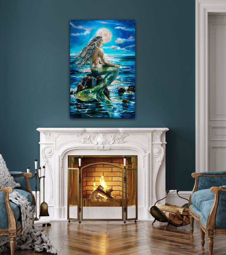 Original Impressionism Fantasy Painting by Linda Olsen