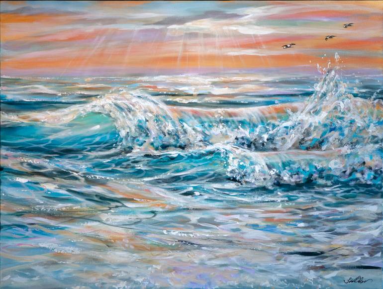 Slumbering Mermaid Painting by Linda Olsen | Saatchi Art