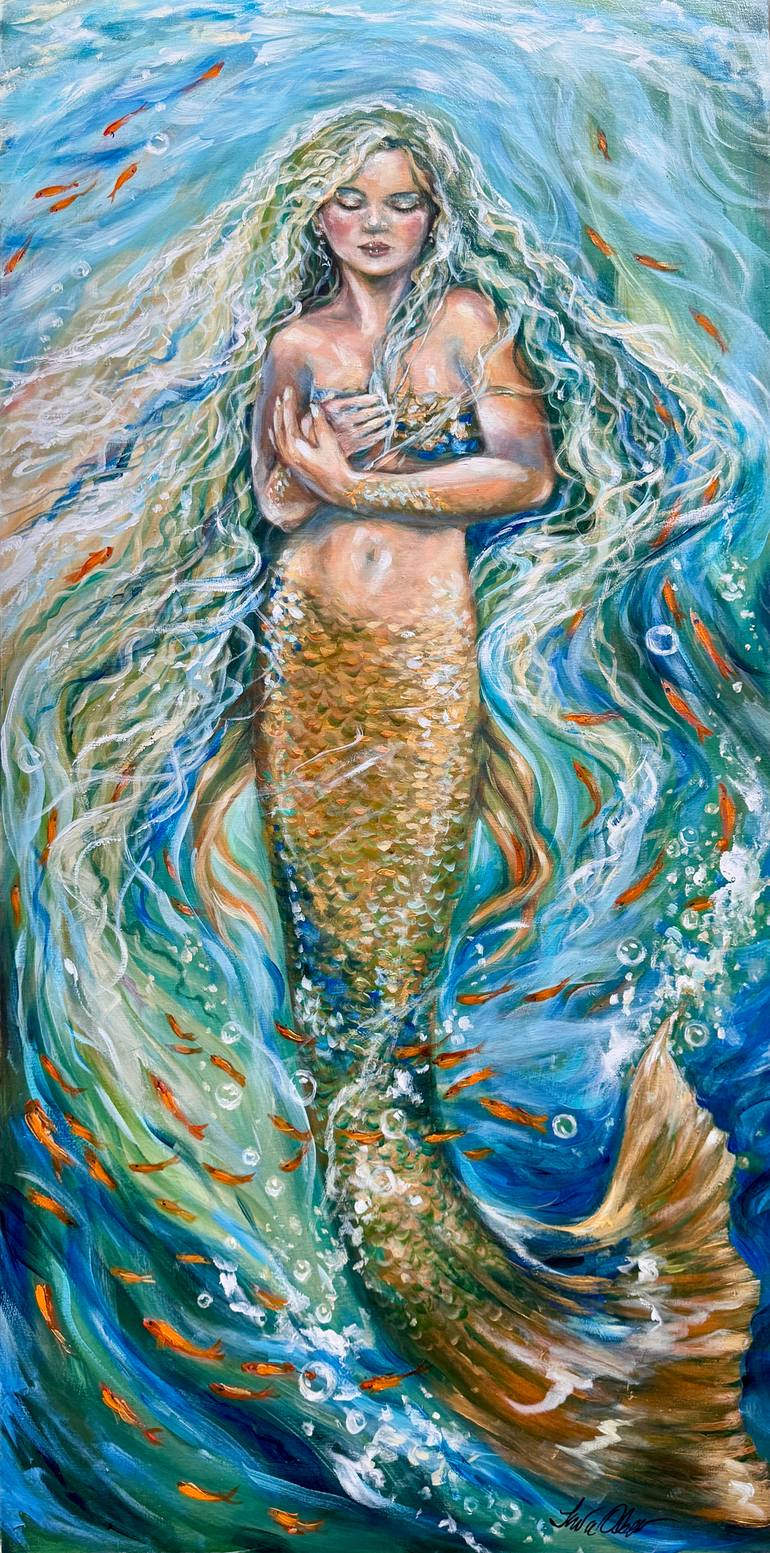 Original Figurative Fantasy Painting by Linda Olsen