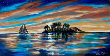 Original Conceptual Ship Paintings by Linda Olsen