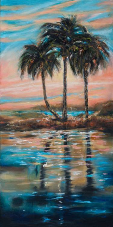 Original Expressionism Beach Paintings by Linda Olsen