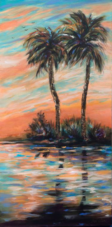 Original Expressionism Beach Paintings by Linda Olsen