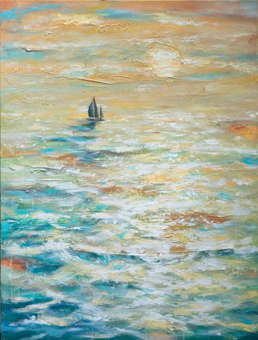 Print of Abstract Expressionism Sailboat Paintings by Linda Olsen