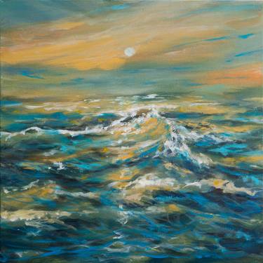 Print of Expressionism Seascape Paintings by Linda Olsen