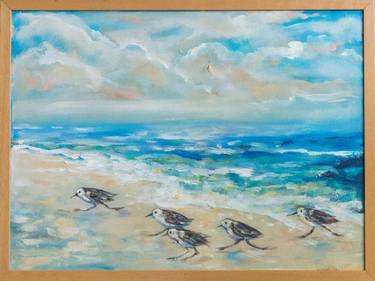 Original Expressionism Beach Paintings by Linda Olsen