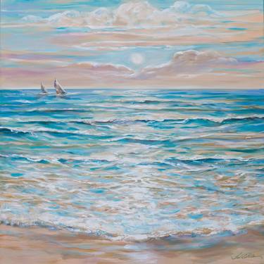 Original Conceptual Beach Paintings by Linda Olsen