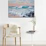 This is part of a collection of semi-abstract beach landscapes. Perfect size for many decor themes, over a fireplace perhaps.Bring some salt air into your home.
