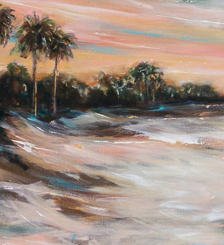 Original Impressionism Beach Painting by Linda Olsen