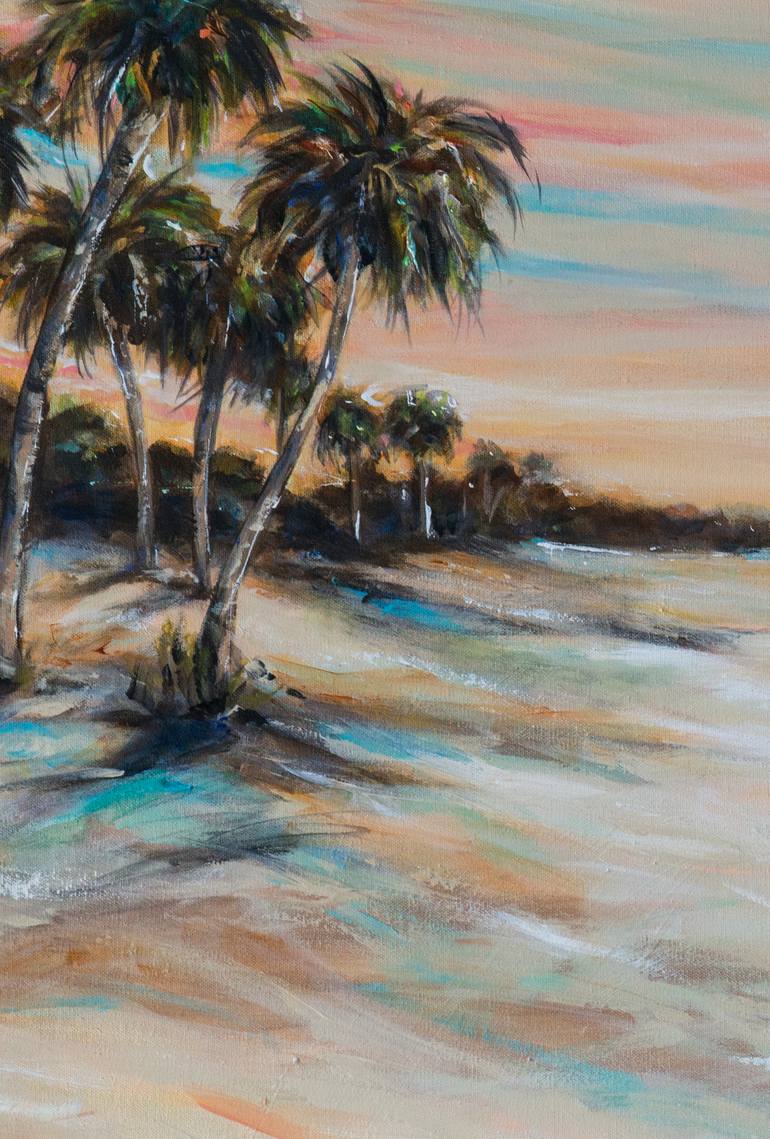 Original Impressionism Beach Painting by Linda Olsen