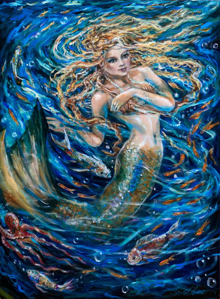 Original Figurative Fantasy Paintings by Linda Olsen