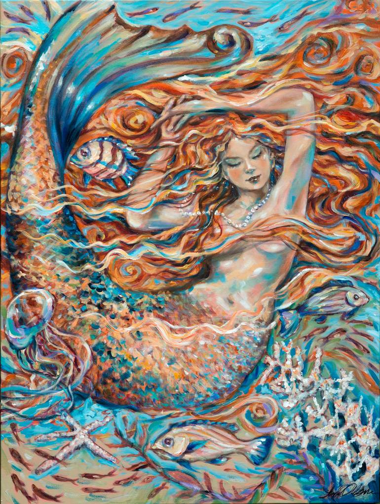 Original Expressionism Fantasy Paintings by Linda Olsen