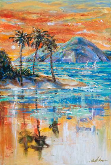 Print of Seascape Paintings by Linda Olsen