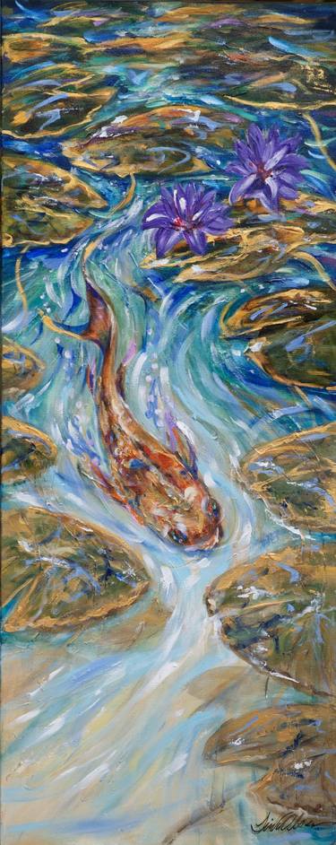 Original Impressionism Fish Paintings by Linda Olsen