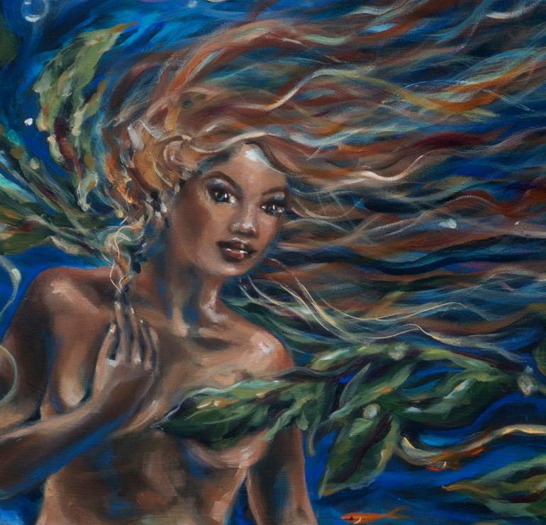 Original Figurative Fantasy Painting by Linda Olsen