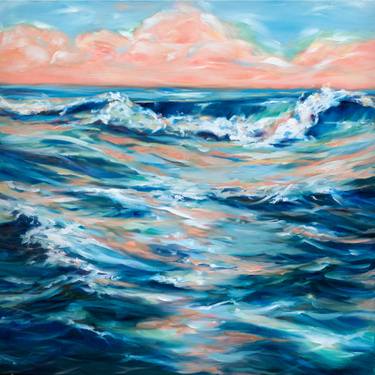 Print of Expressionism Seascape Paintings by Linda Olsen