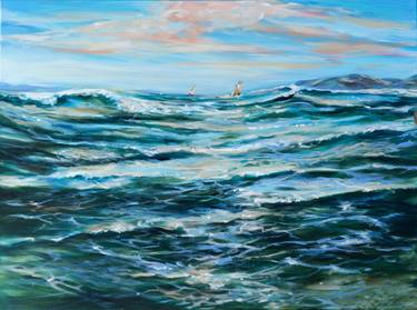 Print of Impressionism Beach Paintings by Linda Olsen