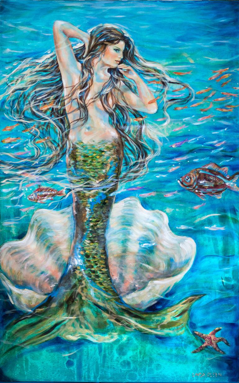 Original Figurative Fantasy Paintings by Linda Olsen