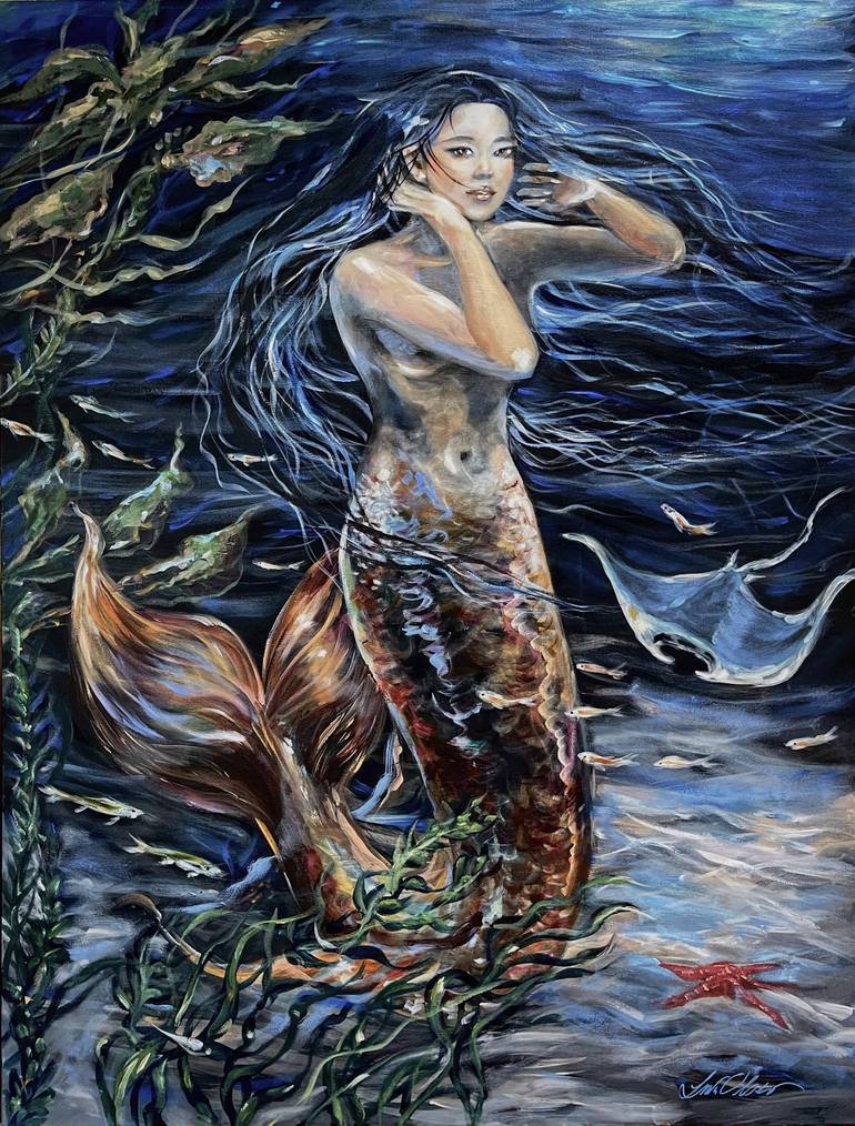 Original Figurative Fantasy Paintings by Linda Olsen
