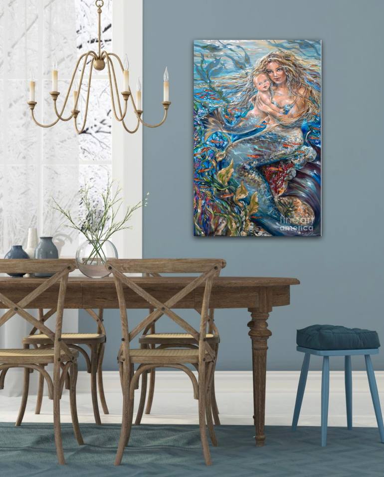 Original Impressionism Fantasy Painting by Linda Olsen
