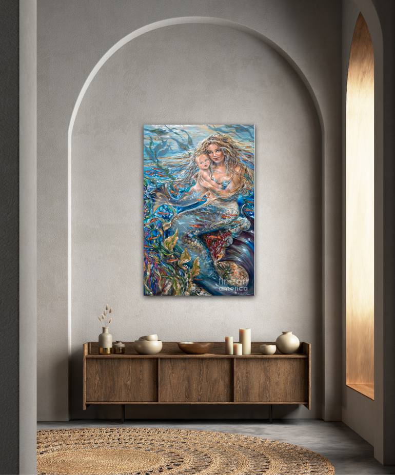 Original Impressionism Fantasy Painting by Linda Olsen