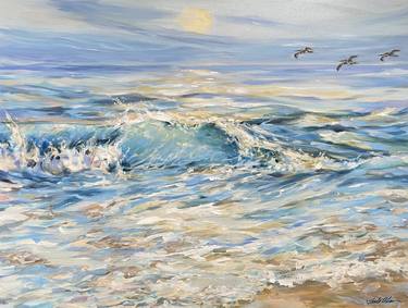 Original Expressionism Seascape Paintings by Linda Olsen