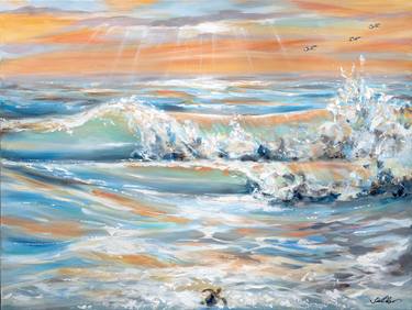 Original Impressionism Seascape Paintings by Linda Olsen