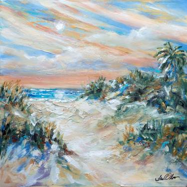 Print of Impressionism Beach Paintings by Linda Olsen